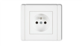 Flexi Gniazdo Pojedyncze Z/U 2P+Z Biały Fgp-1Zp