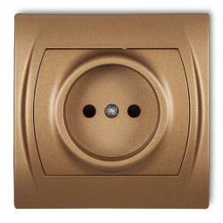 LOGO Gniazdo pojedyncze b/u złoty metalik 8LGP-1p