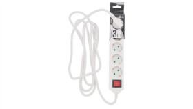 Przedłużacz Domowy Przenośny Logan S White 5 - Krotny Schuko 3M Z Włącznikiem...