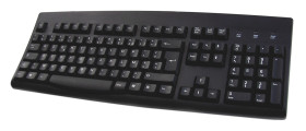 Klawiatura przewodowa, kolor: Czarny, PS/2, USB, AZERTY, Ceratech