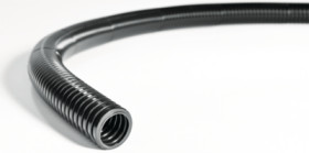 Corrugated hose, inside Ø 47.2 mm, outside Ø 54.5 mm, BR 80 mm, PA, black, 166-11114