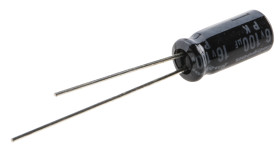 Kondensator 100μF 16V dc Radialny, Otwór przelotowy Rubycon roztaw: 2mm 5 (Dia.) x 11mm