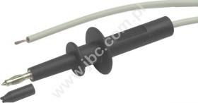 5610-HT-100-SW Przewód bezpieczny w.n. 5kV, dł. 1,0m, z sondą probierczą 4mm, czarny, ELECTRO-PJP, 5610HT100SW