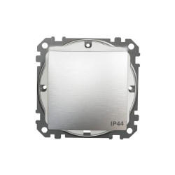 Łącznik 1-biegunowy IP44, szczotkowane aluminium, efekt metalu, Sedna Design i Elements SDD270101