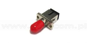 Adapter światłowodowy hybrydowy SC/UPC - ST/UPC simplex, wielomodowy