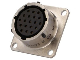 PT02A1419S23 Złącze okrągłe gniazdo kołnierz (4 otwory),na panel 19PIN