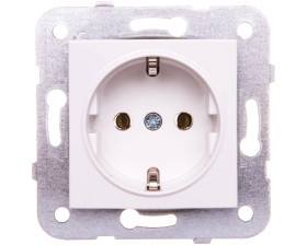 Karre Gniazdo Schuko, Kolor Biały / 90963608