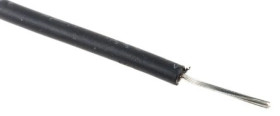 Przewód jednożyłowy linkowy, Przewód instalacyjny, 0,33 mm², 17/0,16 mm, 22 AWG, XLPE, 600 V, Czarny, dł. 100m, RS PRO