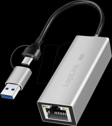 UA0422 Network card, USB-A /C, 2.5 Gigabit Ethernet, 1x RJ45