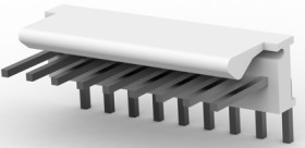 Pin header, 9 pole, pitch 2.54 mm, angled, natural, 640457-9