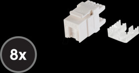 BS08-10035-8 8x keystone module, Cat. 6, unshielded