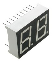 LDD56-1GWA Wyświetlacz podwójny wysokość cyfry: 14.22mm (0.56") wspólna anoda - zielony