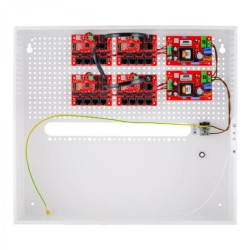 Zestaw do 17 kamer IP switch PoE 17P+1UP w obudowie wewnętrznej ABOX-H (miejsce na NVR), zasilacz 192W (2x 96W)