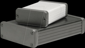 1455K1202BK profile housing, 1455 K, 120 x 78 x 43 mm, black anodized