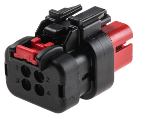 Złącze samochodowe 4-pinowe TE Connectivity 2-rzędowe Żeński AMPSEAL 16 Montaż na kablu Obudowa złącza samochodowego