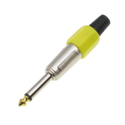 Wtyk jack 6.3 mono HQ żółty