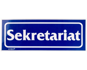 Samoprzylepna tabliczka ostrzegawcza /SEKRETARIAT/ 3/T/F