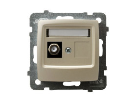 KARO Gniazdo antenowe pojedyncze typu "F" ecru perłowy GPA-1SF/m/42 OSPEL