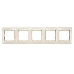 Ramka pięciokrotna kremowa DR5/41 Kontakt Simon54