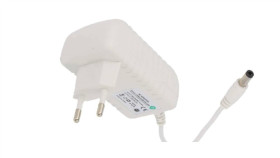 Posb12100a-Wh Zasilacz Adapter Biały 12W 12V/1A, Cee7/16 Wtyk Dc 2.1/5.5(+)