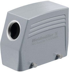 Grommet housing, size D40, die-cast aluminum, PG21, angled, cross bow locking, IP65, 1656520000