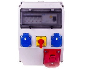 Rozdzielnica stacjonarna ADAMÓW 32A/5PxB 2GSx2B FI40 R.0-1-32A IP44 9036320W