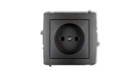 Deco Gniazdo Pojedyncze B/U Grafitowy 11Dgp-1P