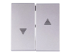 Merten System M Klawisz podwójny łącznika żaluzjowego z z symbolem /strzałka/ aluminium MTN435560