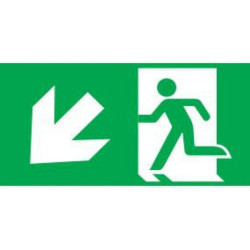 Piktogram wyjście w lewo w dół E4 Intelight do OXIMIA, ramki dwustronnej ORION, SUPREMA