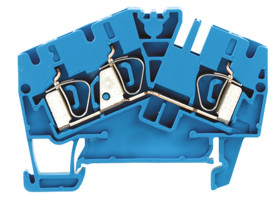 Blok zacisków przelotowych Weidmuller poziomy: Pojedynczy 26 → 10AWGZacisk Z raster: 6.1mm 32A 800 V