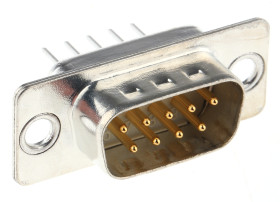 Złącze D-Sub 9-pinowe Męski Proste Przewlekany raster 2.74mm