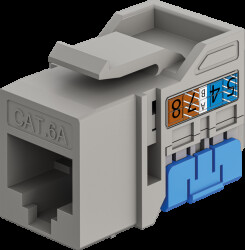 77951 Keystone module, Cat.6a UTP, RJ45 socket / LSA, short