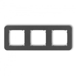 MINI Ramka uniwersalna potrójna zaokrąglona z tworzywa grafitowy 11MRTZ-3