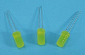 LED 5mm YELLOW CYLIND.MATOWA 100mcd