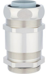 Straight hose screw fitting, M40, 36 mm, brass, nickel-plated, IP54/IP68, metal, (L) 75.5 mm, 55506075