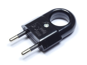 Wtyczka sieciowa ELGOTECH WTP2C-2 2,5A 250V czarna