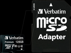 44085 MicroSDXC memory card 128GB, Verbatim, Class 10