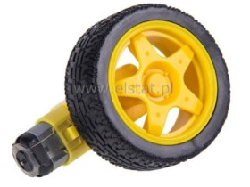 Silnik 5V z przekładnią 1:48; z kołem 65mm