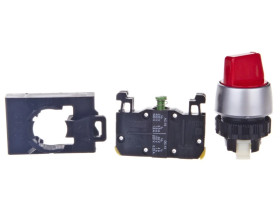 Przełącznik 2 położeniowy pokrętło 22mm czerwony 1Z bez samopowrotu ST22-P.C-10.