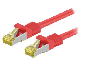 S/FTP7-CU-150RD Patch cord S/FTP 6a linka Cu LSZH czerwony 15m 26AWG