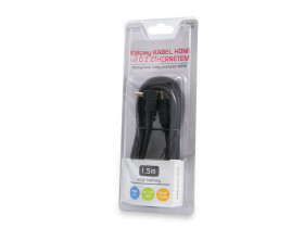 Kabel HDMI v2.0 4Kx2K 30AWG 1.5m kątowy