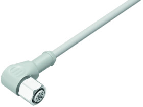 Sensor actuator cable, M12-cable socket, angled to open end, 3 pole, 5 m, TPE, gray, 4 A, 77 3734 0000 40403-0500