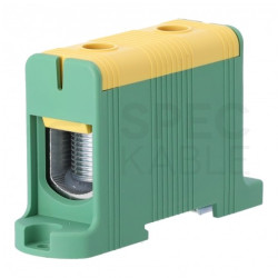 Złączka szynowa 1-torowa Al/Cu 35-150mm2 na TH35 żółto-zielony FJ-E150/D HEDO