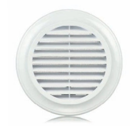 Kratka wentylacyjna okrĄga z siatkĄ i konierzem fi100mm brĄz EL100BR