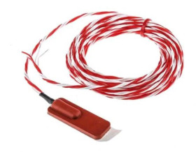 Termopara typ PT 100, -50C do +150C 40mm kabel 5m, Powłoka z folii aluminiowej, guma silikonowa