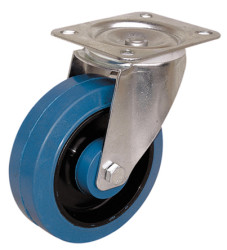 Koło samonastawne średnica kabla 125mm Płyta Guitel Hervieu 250kg wysokość całkowita 165mm