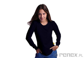 T-SHIRT ESD 050 GRANATOWY ROZMIAR XS (DŁUGI RĘKAW)