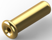 Single plug-in socket, 1 pole, copper beryllium for semiconductors, resistors, capacitors, 2-330808-8