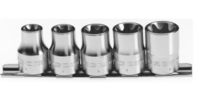 Zestaw nasadek rozmiar napędu 3/8 cala elementy: 5 Facom typ napędu Kwadratowy gniazdo E8, E10, E12, E14, E16