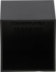 ABS enclosure, (L x W x H) 25 x 25 x 25 mm, black (RAL 9005), 1596B112-10